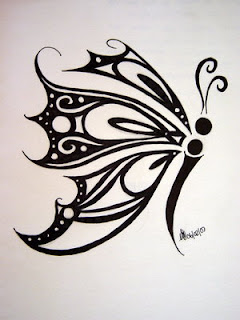 Tribal Butterfly Tattoo Design Picture 1