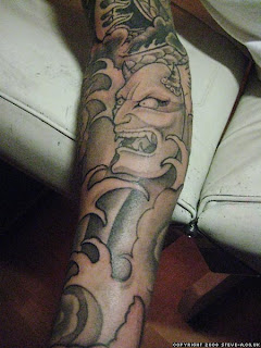 Japanese Demon Tattoo Sleeve