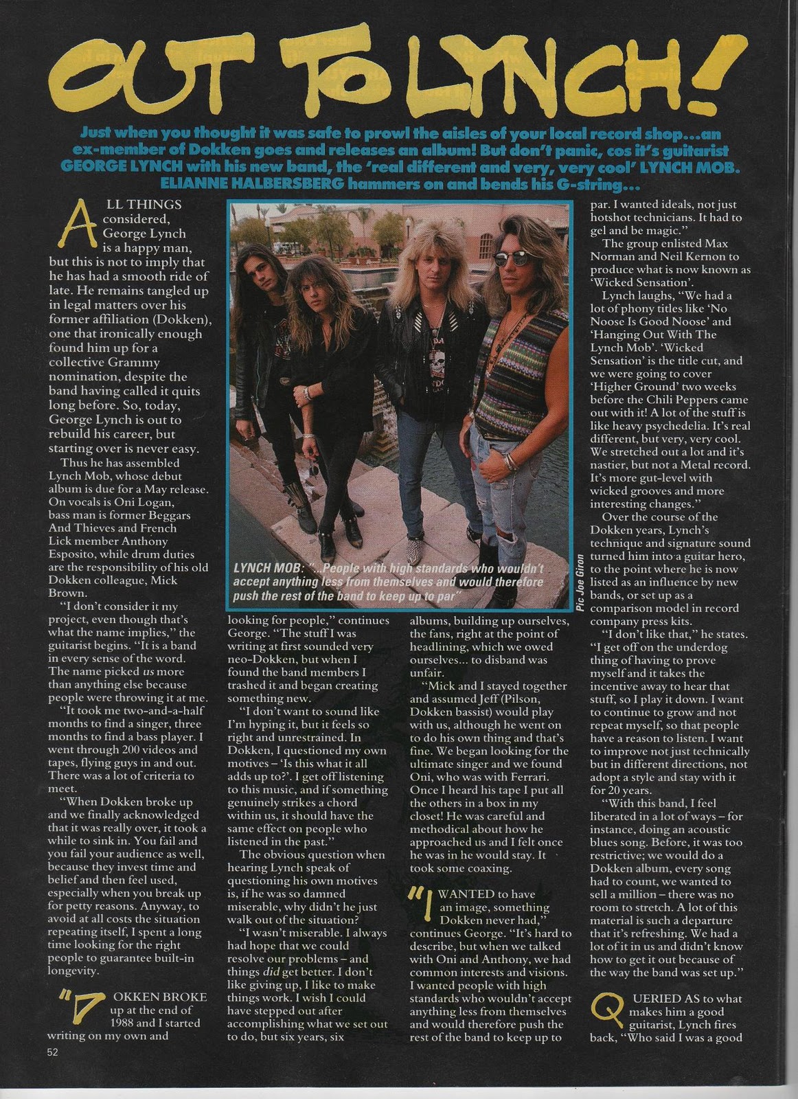 Klassic Kerrang Interviews: Lynch Mob - April 1990