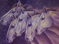 running horses watercolor texas painting linda bein artist