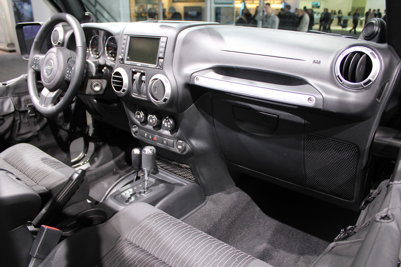 Interior of jeep wrangler black ops edition