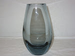 Arctic Blue Oval Vase