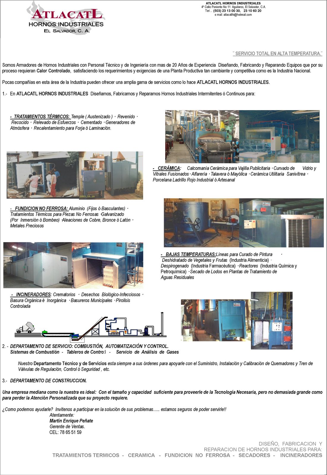 ATLACATL HORNOS INDUSTRIALES