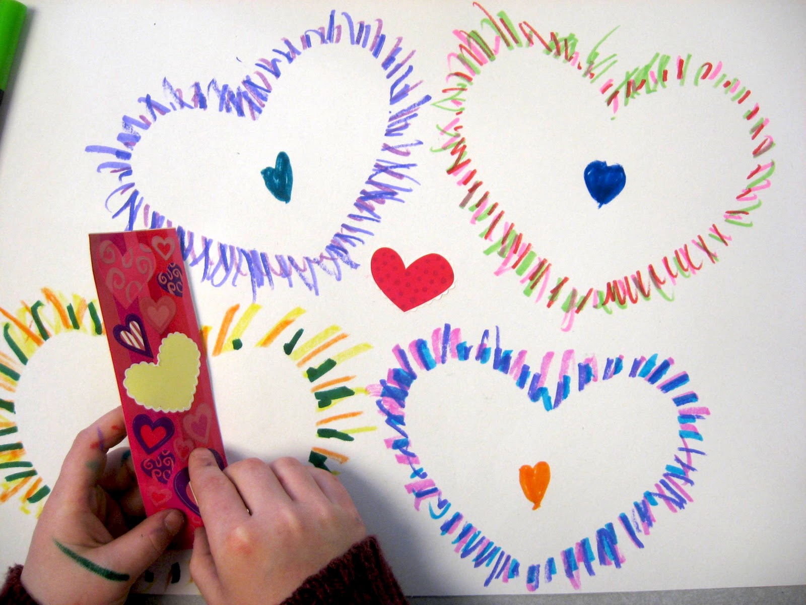 Art is Basic-- Art Teacher Blog: more Valentine making by 2nd graders