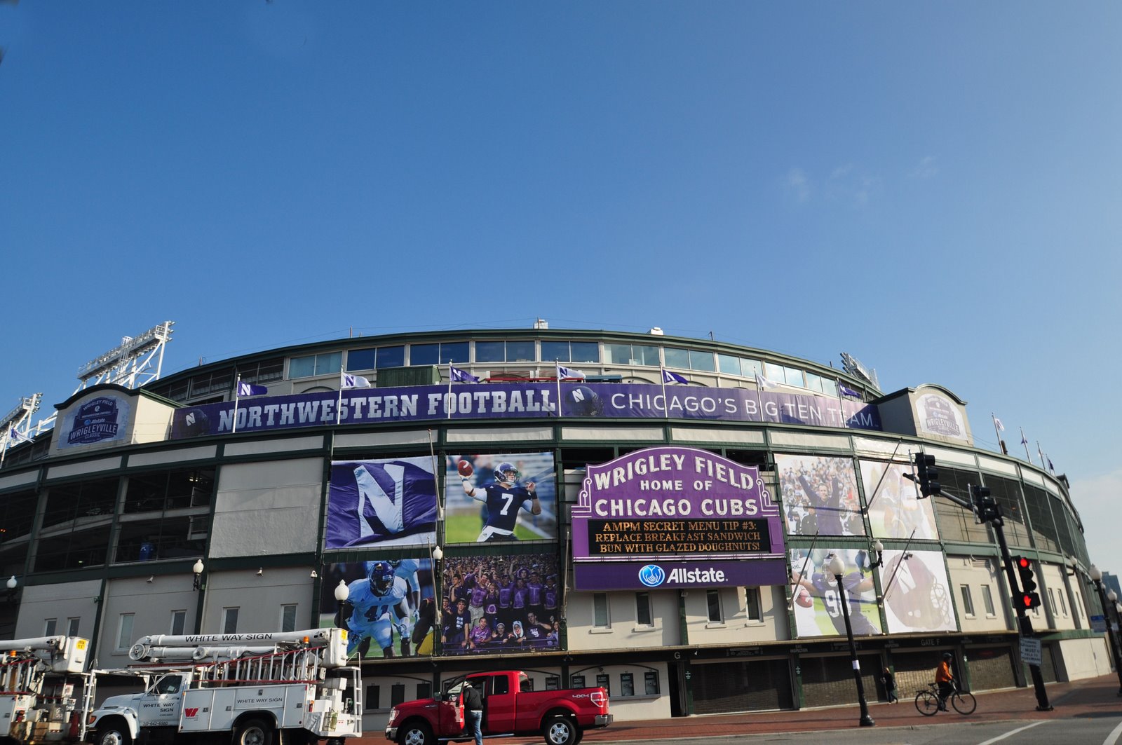 CUBS AT WRIGLEY PHOTOS 2008 NORTHWESTERN FOOTBALL AT WRIGLEY FIELD