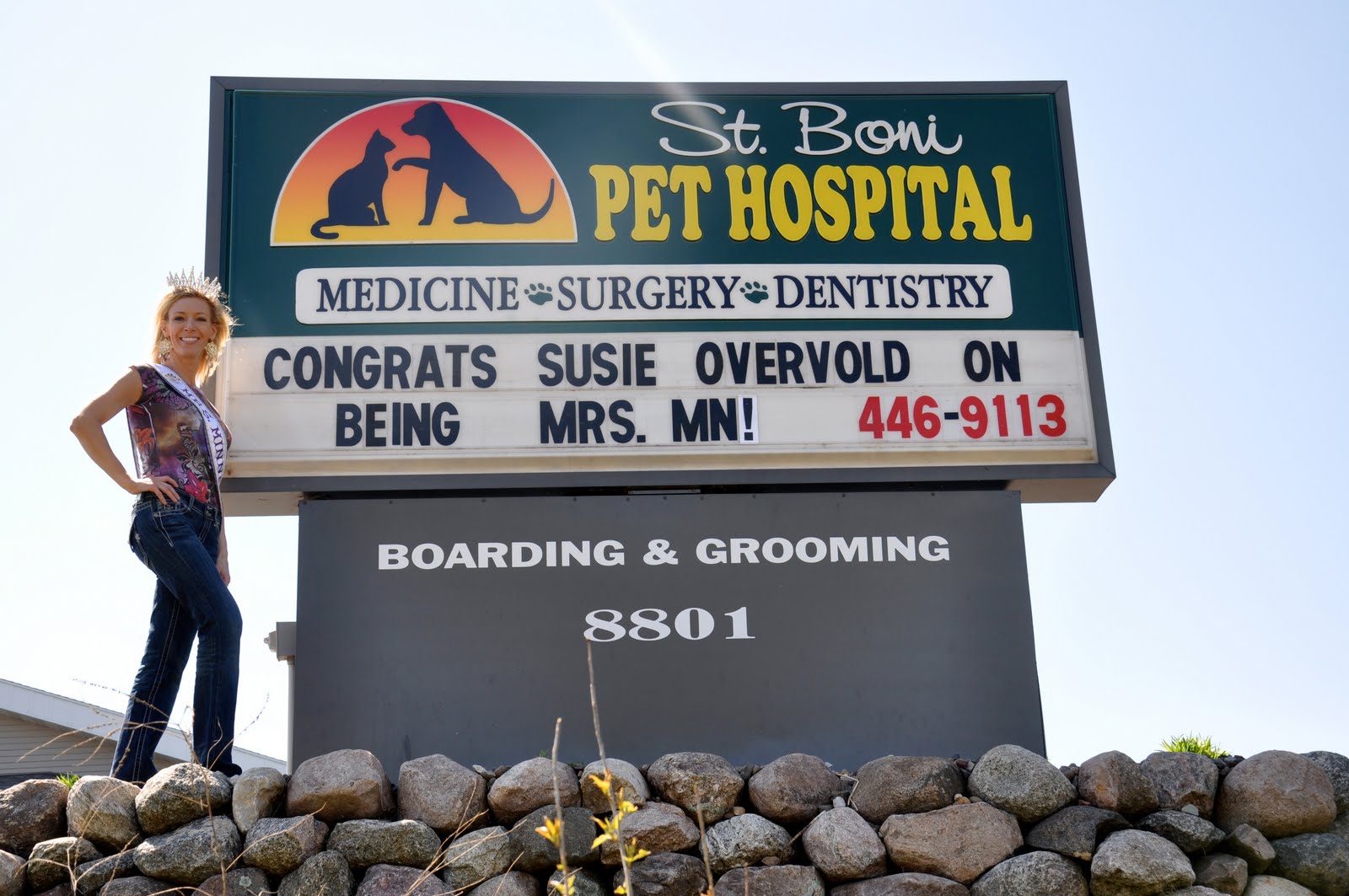 Susie Overvold St. Boni Pet Hospital and the New Mrs. Minnesota International