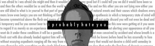 I Probably Hate You.