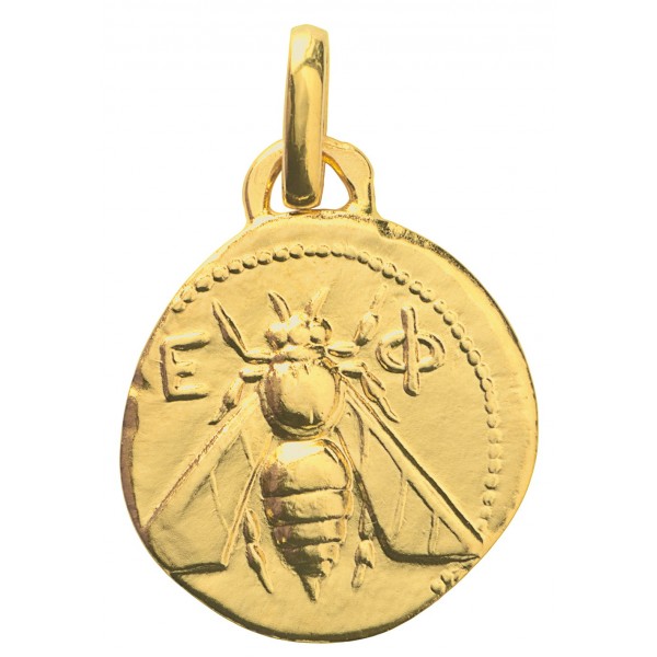 Médaille Pendentif Abeille Empire Napoléon En étain - Collier Souvenir, état Excellent