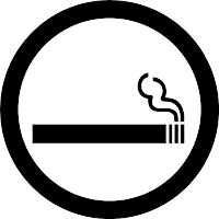 Drawing of a smoking cigarette