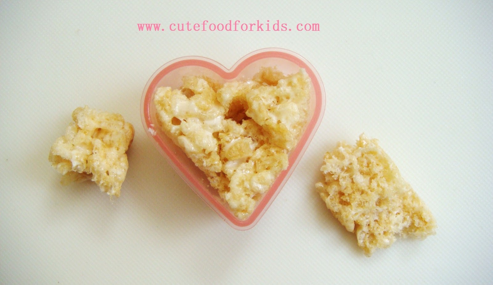 Cute Food For Kids? Turn 1 Rice Krispies Square into 3 Hearts