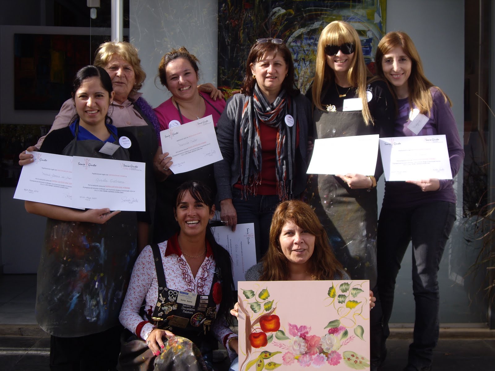 PINTURAS & VIDRIOS. * CG* . One Stroke (O.S.C.I)Certified Instructor.Con Sonia Giusto.En Cerro