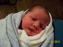 Jedidiah Eli Coon, born November 1 @ 6:50am, 9 1/2 lbs, 21 inches