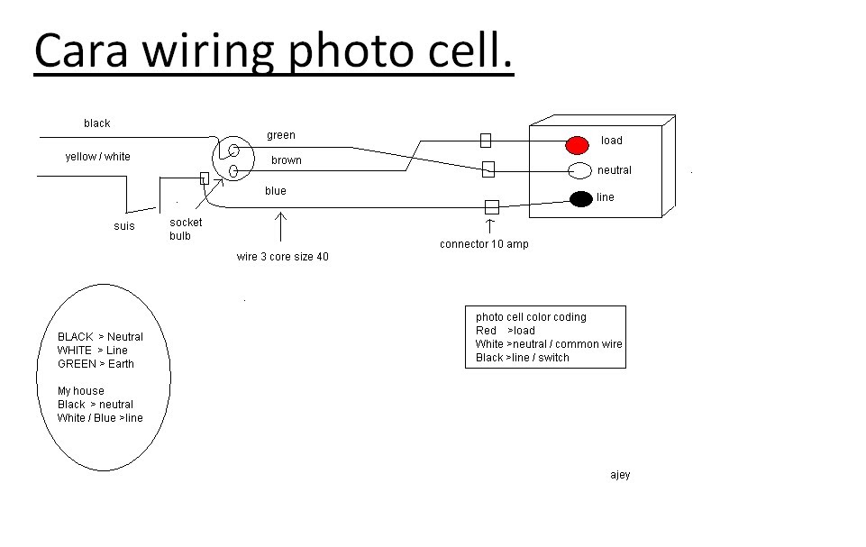 selamat datang ke blog Ajey: cara simple wiring photo cell ( sensor suis )