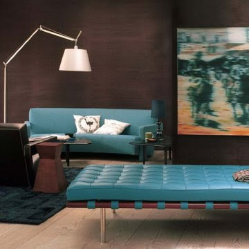 Blue and Brown Living Room Decor