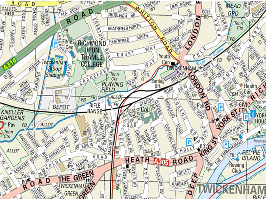 Twickenham Station Map