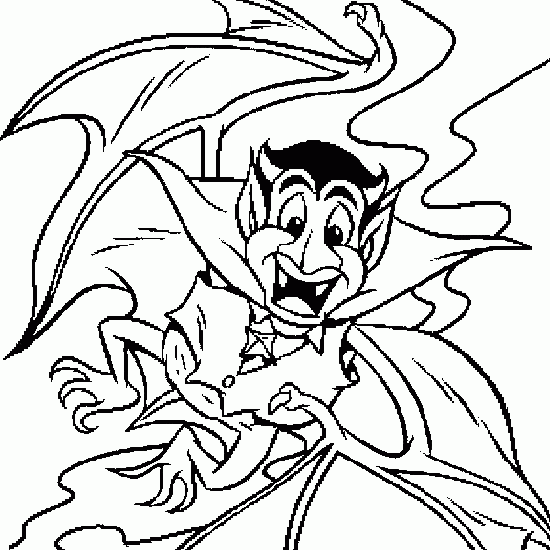 halloween coloring pages: Halloween Vampire Coloring Pages
