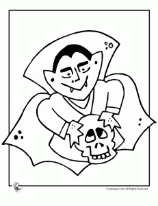 halloween coloring pages: Dracula Coloring Pages