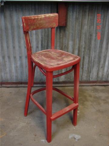Before- Red bar stool