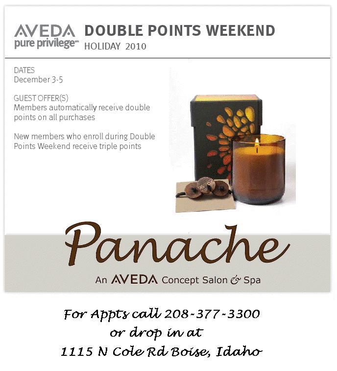 Panache Boise an AVEDA Concept Salon and Spa AVEDA Pure Privilege