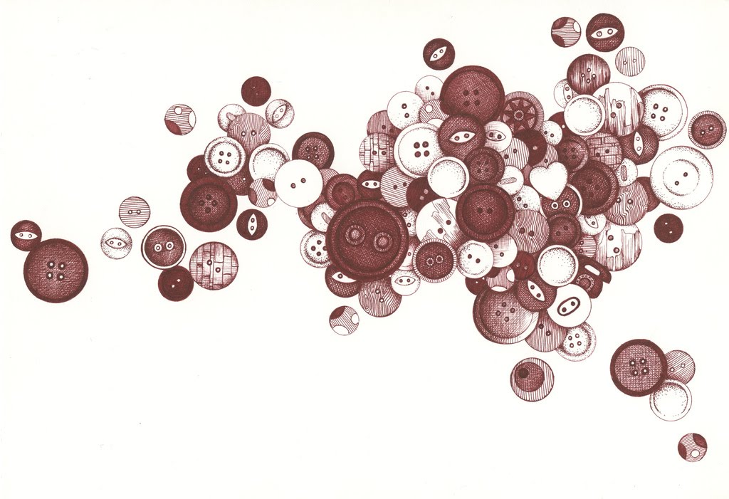 Пуговицы рисунок карандашом