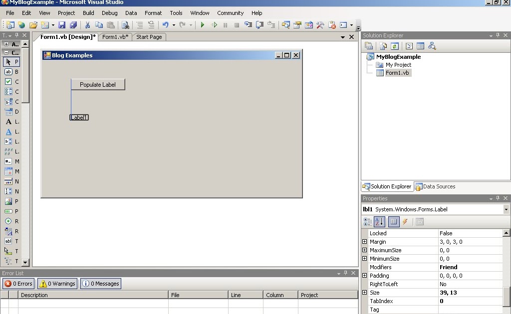 Simple Visual Basic and .NET: Wrapping Text in a Label