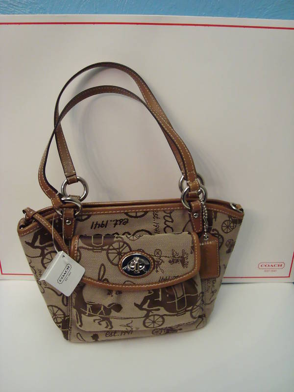 Exquiste Fashions' Gallery Coach Horse and Carriage Leah Handbag 14855