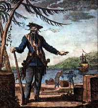 kapten bajak laut edward blackbeard oleh segiempat