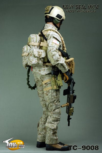 1 6 New Navy Seal Hot Toys City Dragon MK14 MOD1 Rifleman Full Display Kid Gift