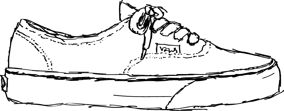 van shoes drawing