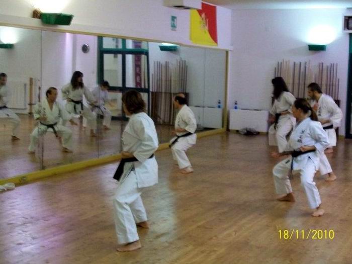 Master Oscar Higa Karate Do Members Of Kyudokan Argentina Training At