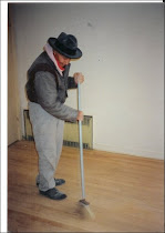 Grandpa sweeping