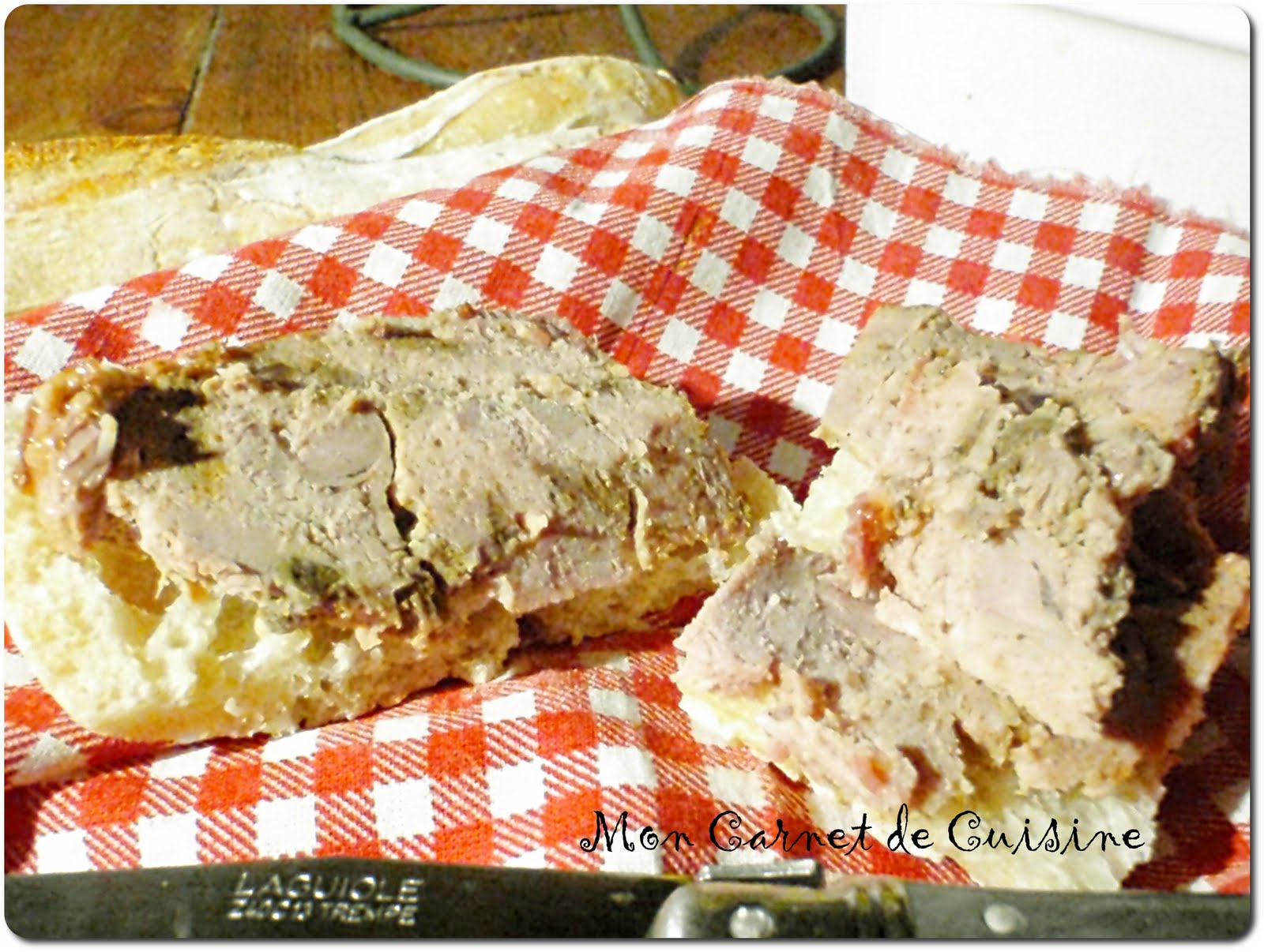 Mon de cuisine TERRINE DE CANARD AUX CEPES