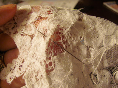 Making Alencon lace seams McCall’s 6221 Baptism dress
