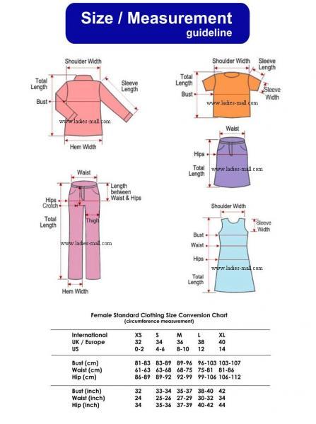 Size measurement guidelines.
