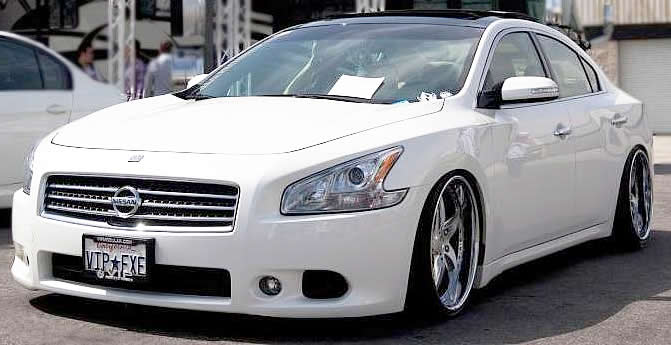 next car dony lee wallpaper: Pavement Scraping Nissan Maxima