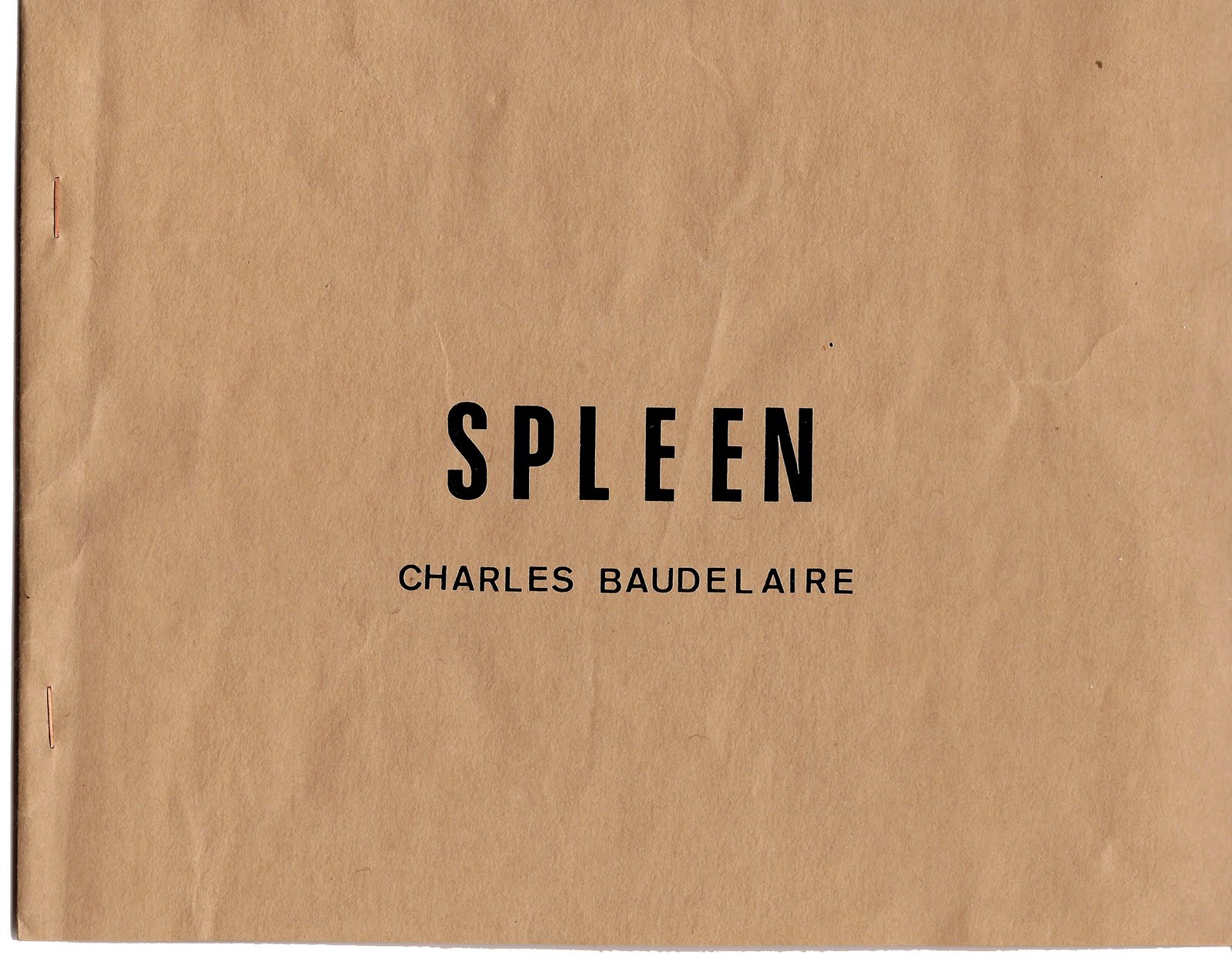 Marion Frossard: Spleen, Charles Baudelaire