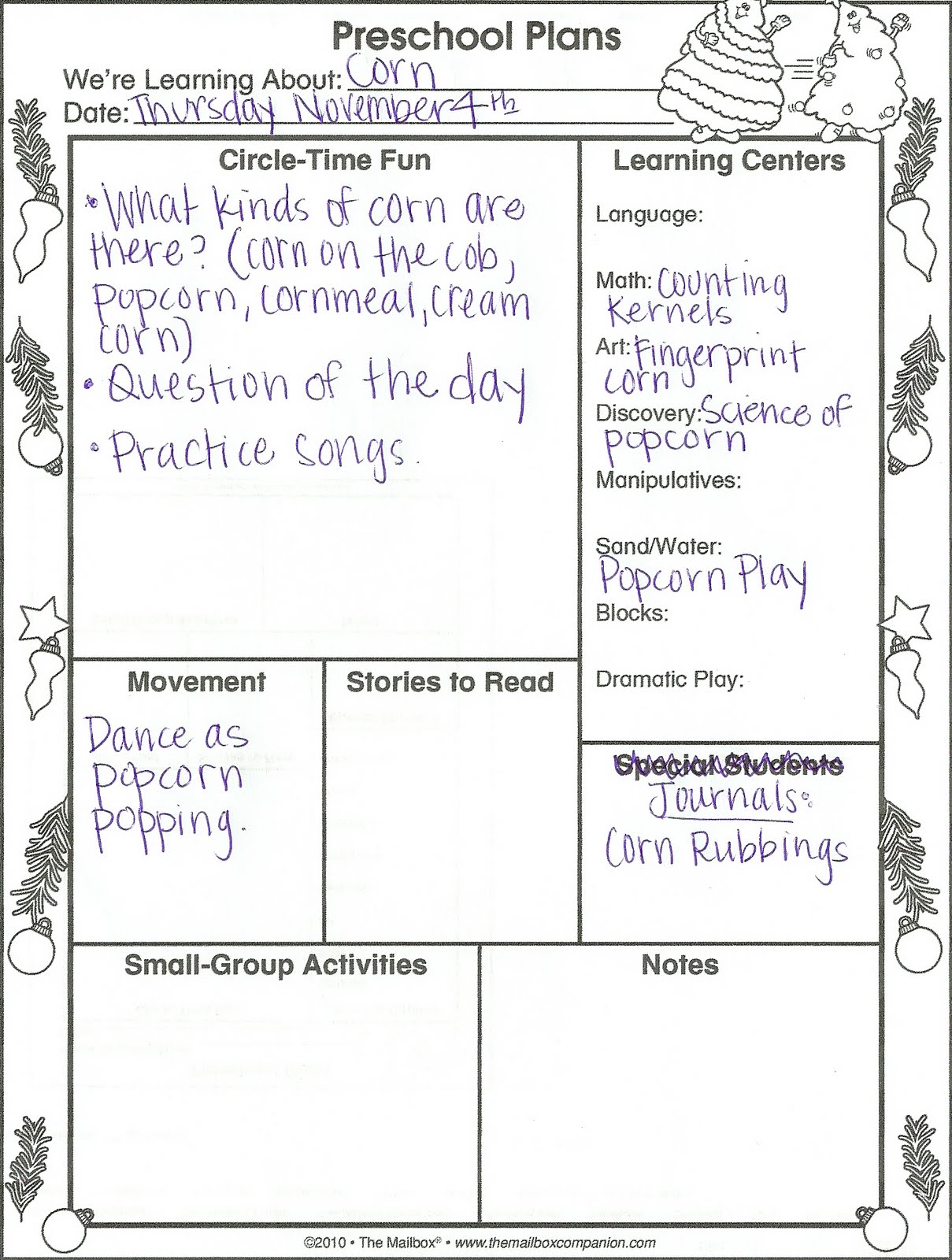 Discovery Days Preschool Lesson Plans