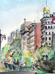 watercolor painting madison york square park