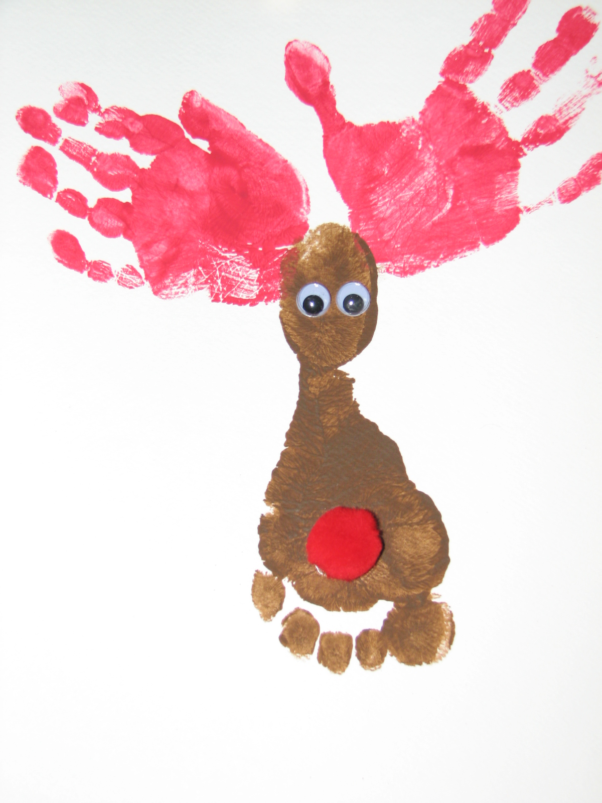 Clever Faeries Advent Activity Hand and Footprint Reindeer