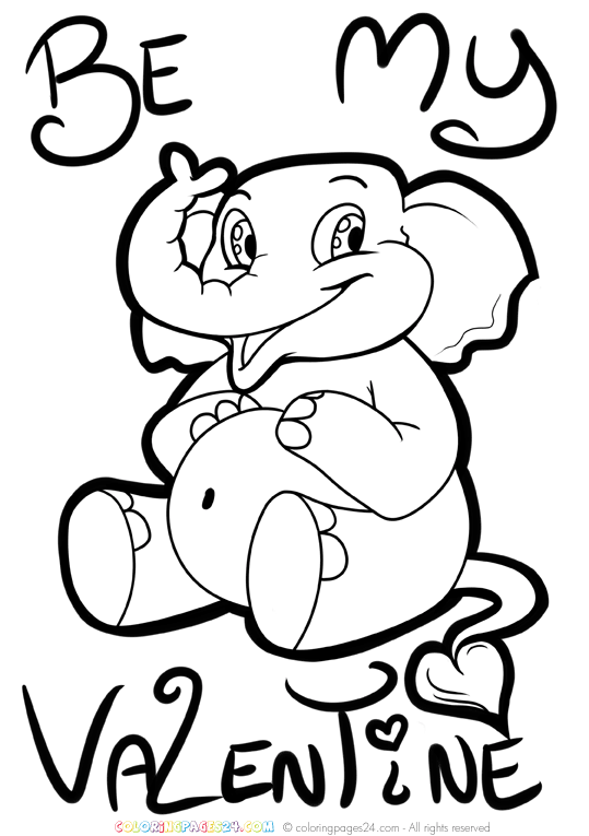 valentine coloring pages be mine - photo #46