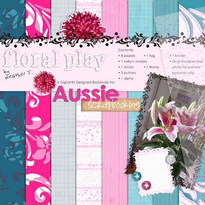 Heather Taylor, Floral Play for Aussie Scrapbooking Dot Com