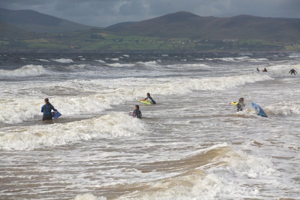 Some surfers in Ballinskellig