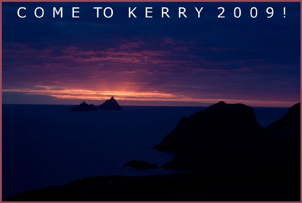 Bienvenu sur nos sites en 2009, (premiere photo 2009 des Skellig Rocks a l'aube du 1 janvier 2009)