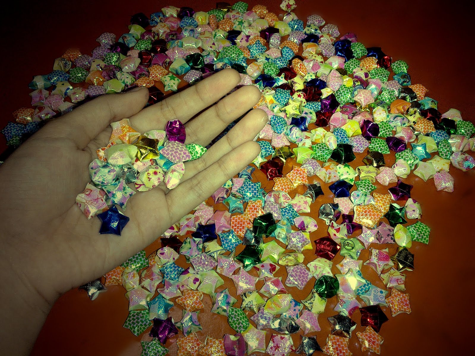 Puffed Stars สุ่ม: Puffy-Star-Origami