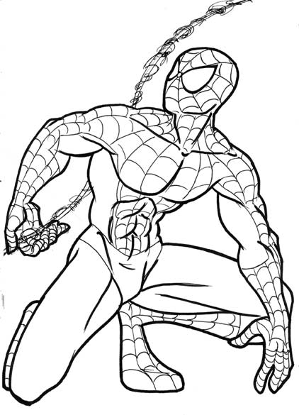 Mewarnai Gambar Sketsa Spiderman Terbaru Kataucap