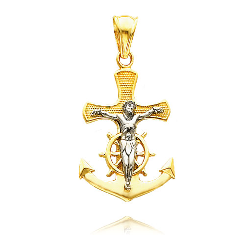 Gold Mariners Crucifix