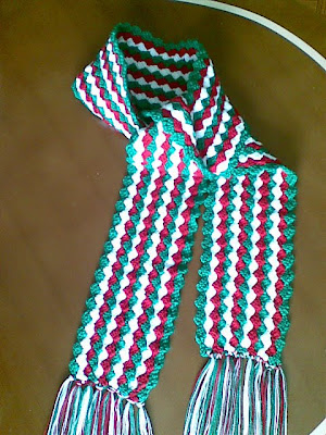 MIS DISEÑOS EN CROCHET Y MÁS....: Bufanda Navideña