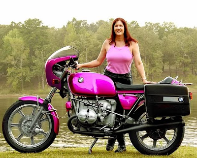 pink bmw motorcycle