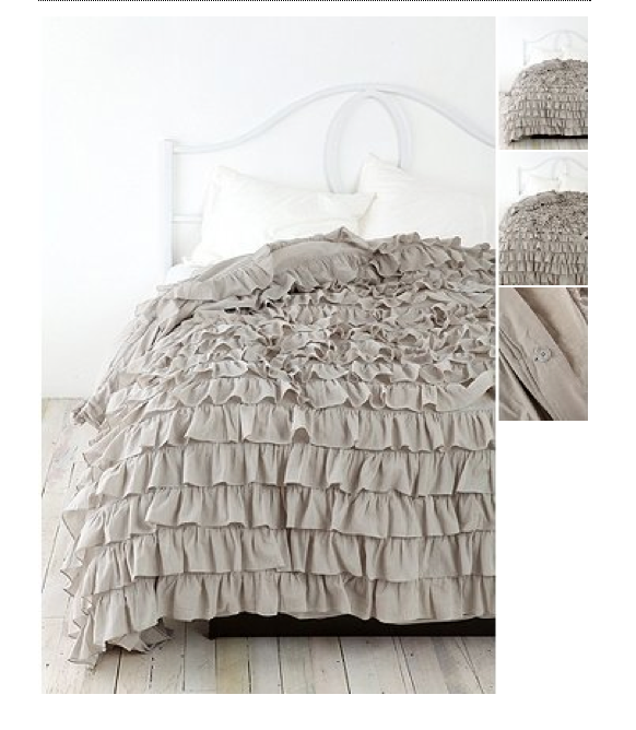 Kate Carlson's blog Grey Ruffle Bedspread