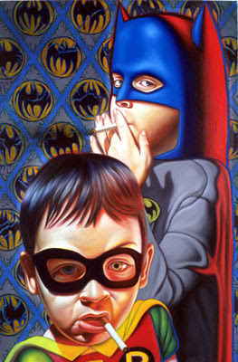 BAT - BLOG : BATMAN TOYS and COLLECTIBLES: Fine Art: BATMAN AND ROBIN Pop  Art Painting By Ron English!